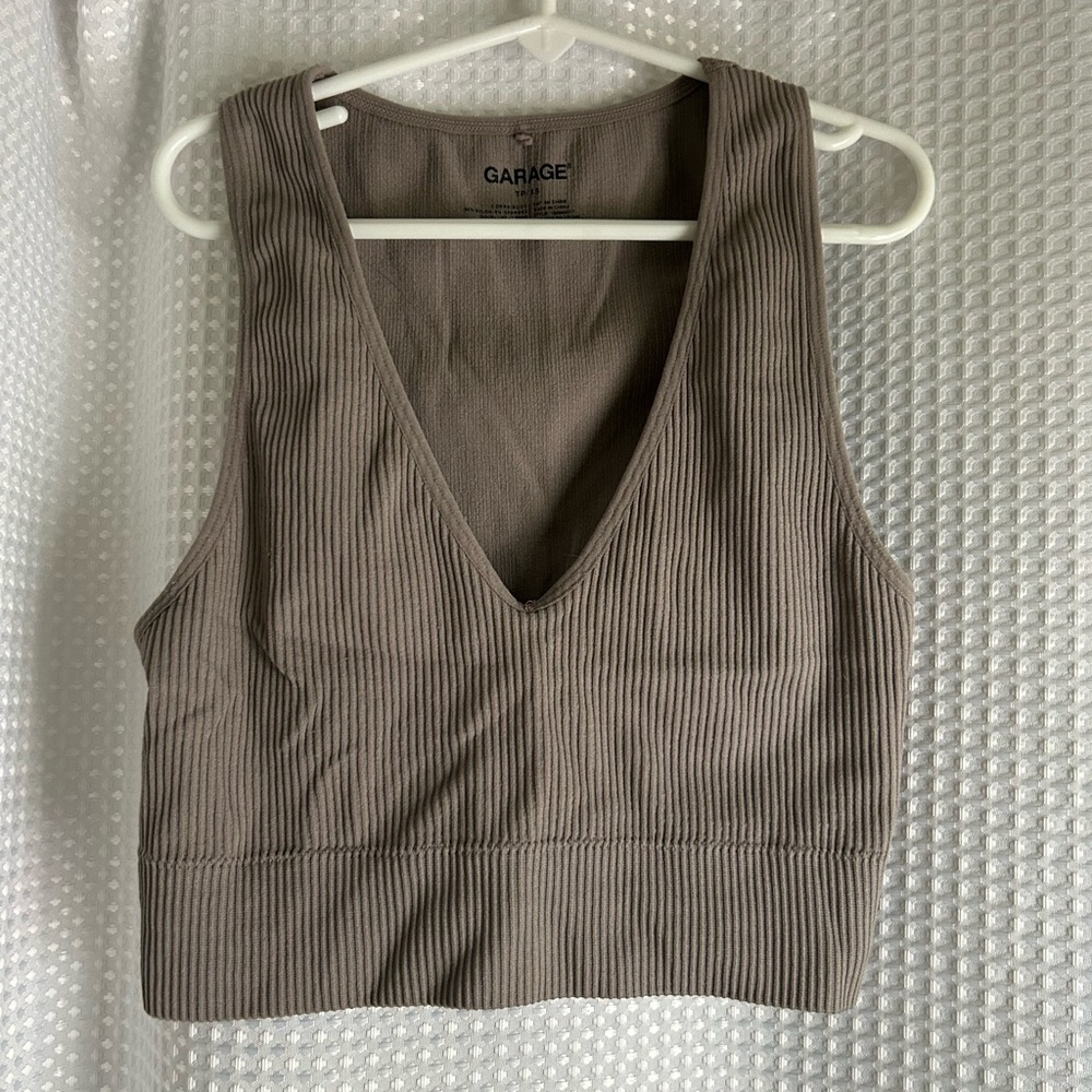 Garage grey tank top. No stains or anything!